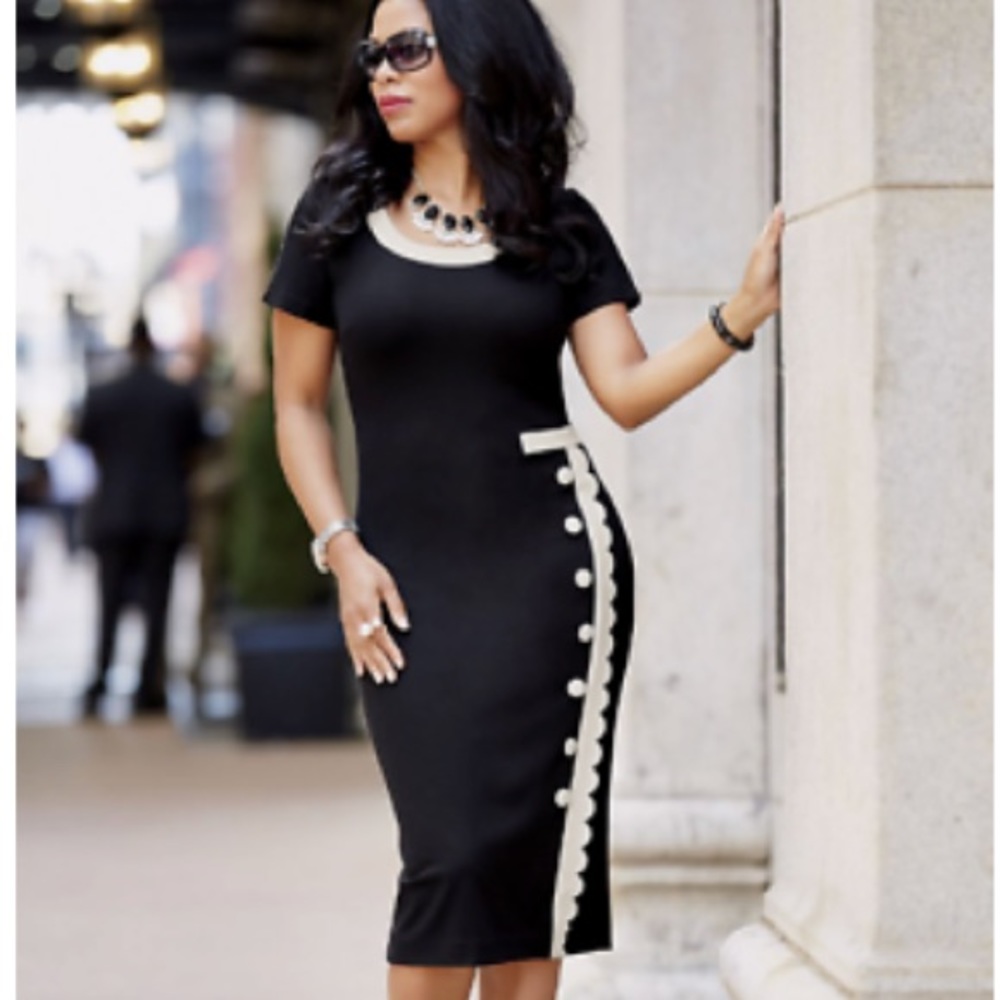 Danna Black and White Dress